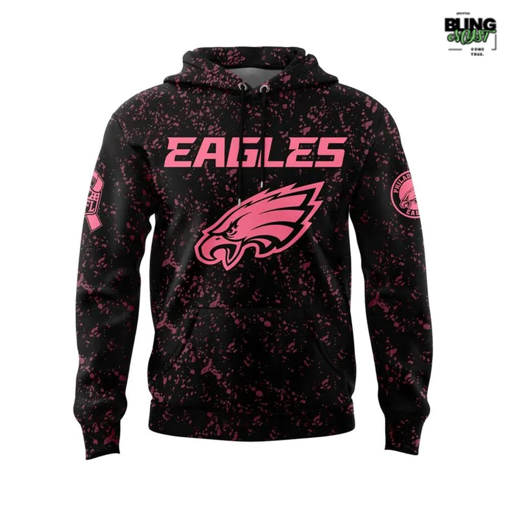 Philadelphia Eagles Breast Cancer Awareness 2025 Hoodie Philadelphia Eagles Breast Cancer Awareness 2025 Hoodie