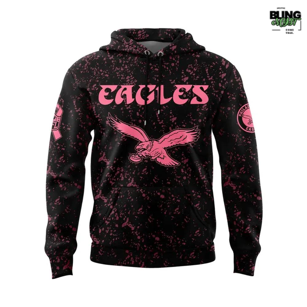 Philadelphia Eagles Breast Cancer Awareness 2025 Hoodie Philadelphia Eagles Breast Cancer Awareness 2025 Hoodie