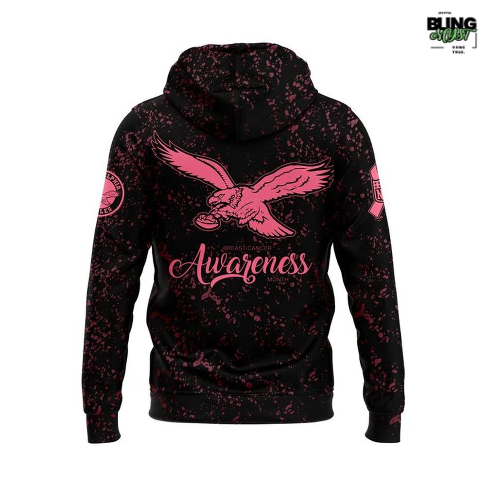 Philadelphia Eagles Breast Cancer Awareness 2025 Hoodie Philadelphia Eagles Breast Cancer Awareness 2025 Hoodie
