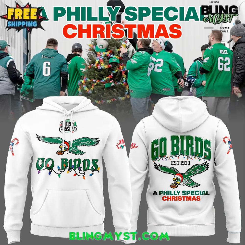 Philadelphia Eagles Merry Christmas 2025 White Hoodie Philadelphia Eagles Merry Christmas 2025 White Hoodie