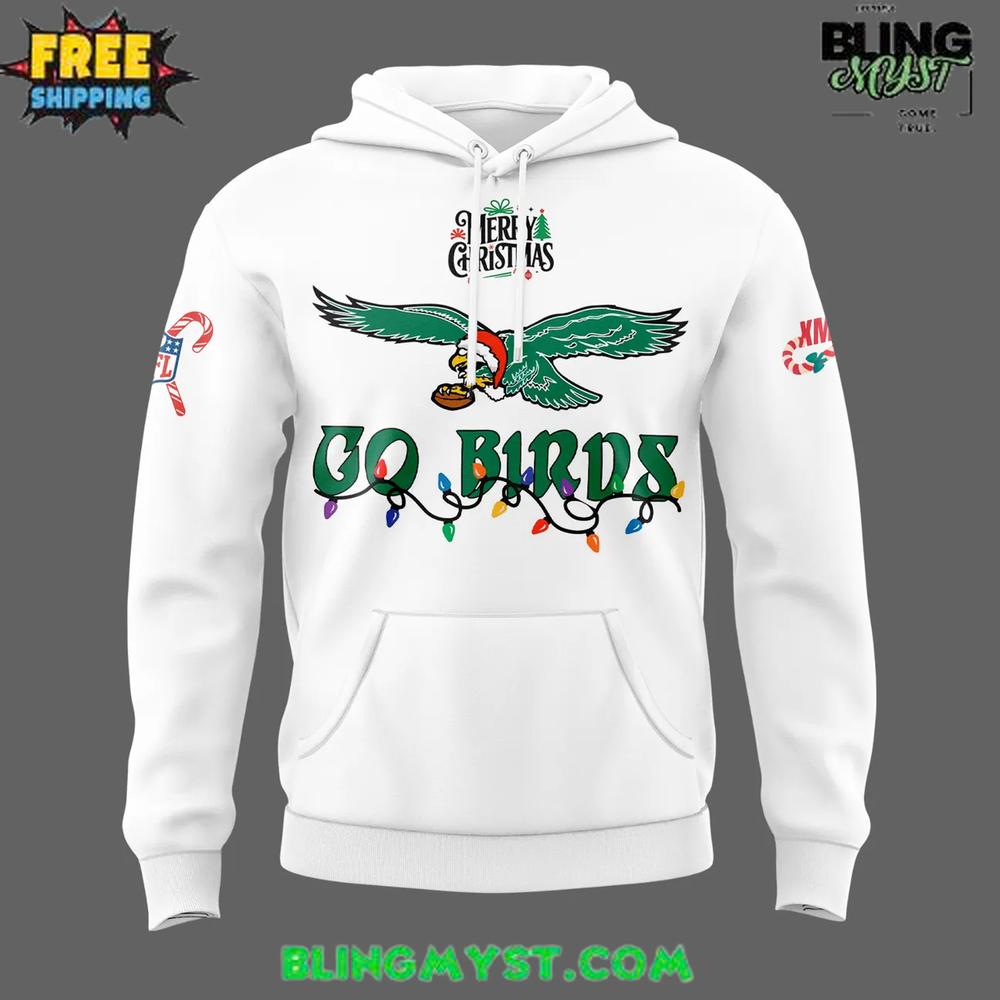Philadelphia Eagles Merry Christmas 2025 White Hoodie Philadelphia Eagles Merry Christmas 2025 White Hoodie