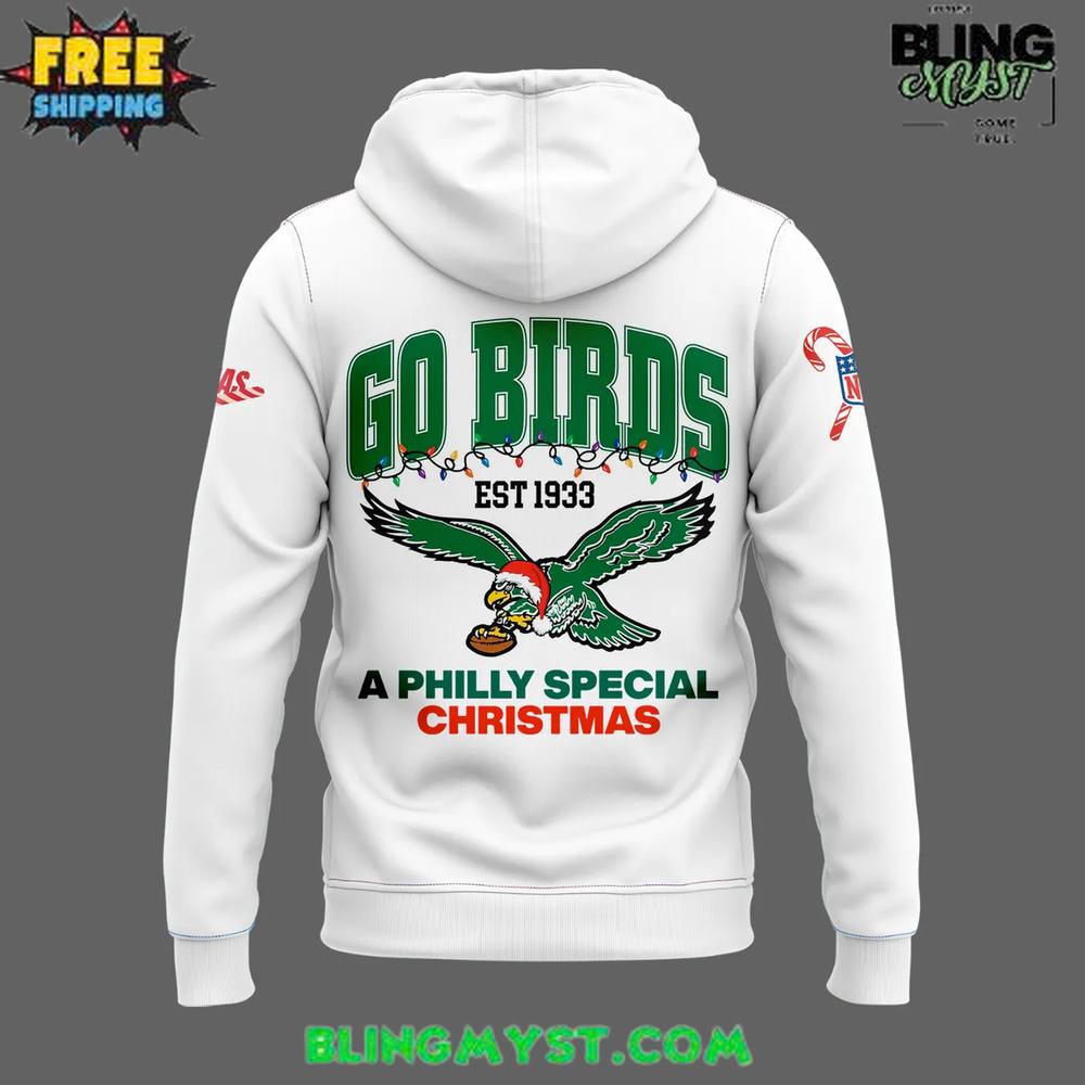 Philadelphia Eagles Merry Christmas 2025 White Hoodie Philadelphia Eagles Merry Christmas 2025 White Hoodie