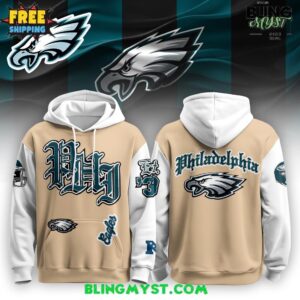 Philadelphia Eagles Vintage Cream Old English Special Edition Hoodie