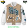 Philadelphia Eagles Vintage Cream Old English Special Edition Varsity Jacket 2