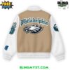 Philadelphia Eagles Vintage Cream Old English Special Edition Varsity Jacket 3