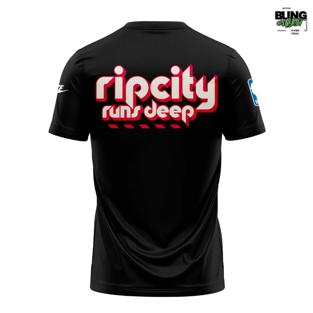 Portland Trail Blazers Rip City Runs Deep T-Shirt Portland Trail Blazers Rip City Runs Deep T-Shirt