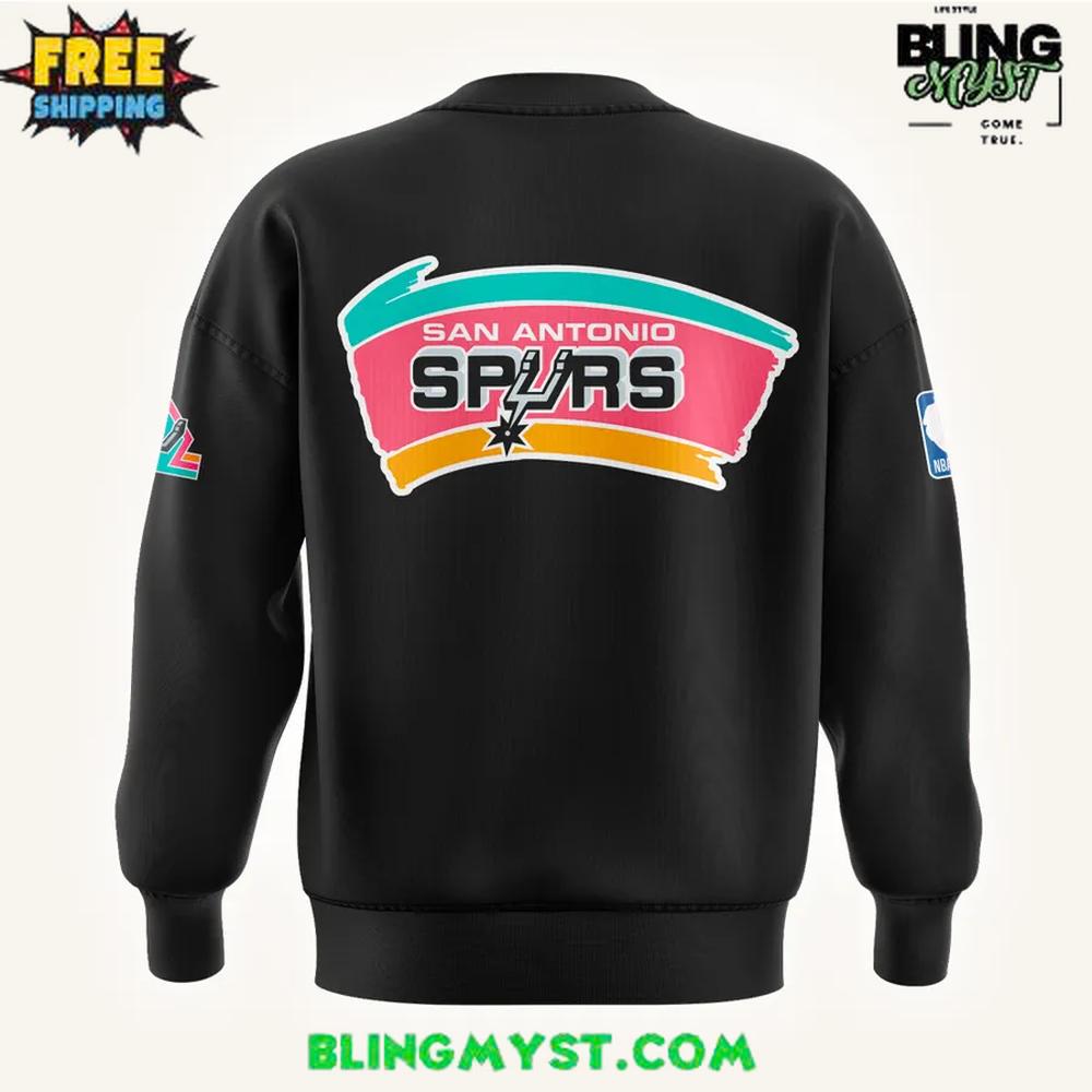 San Antonio Spurs Back To Black City Sweatshirt San Antonio Spurs Back To Black City Sweatshirt