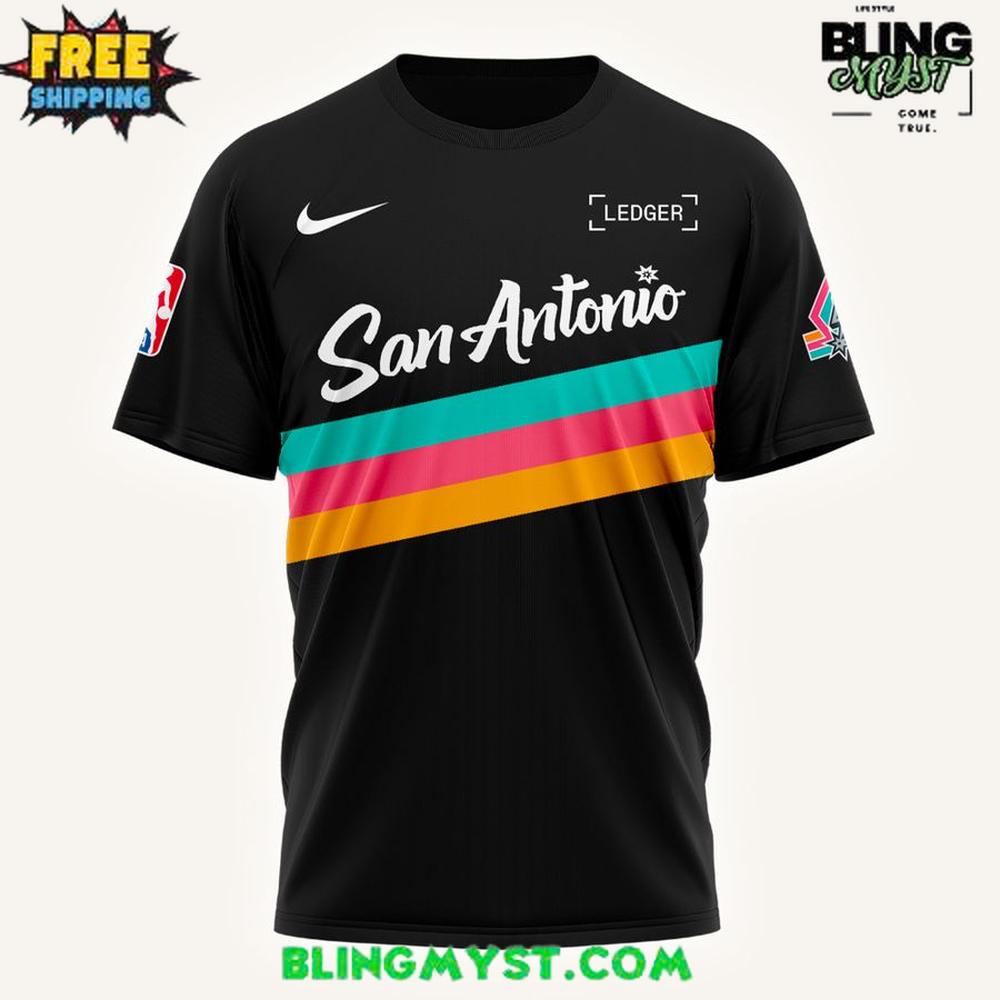 San Antonio Spurs Back To Black City T-Shirt San Antonio Spurs Back To Black City T-Shirt