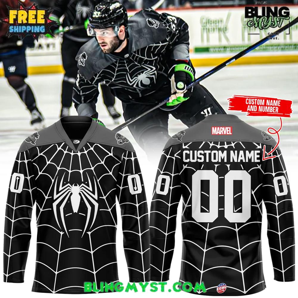 Savannah Ghost Pirates x Spider-Man Marvel Special Edition Hockey Jersey Savannah Ghost Pirates x Spider-Man Marvel Special Edition Hockey Jersey