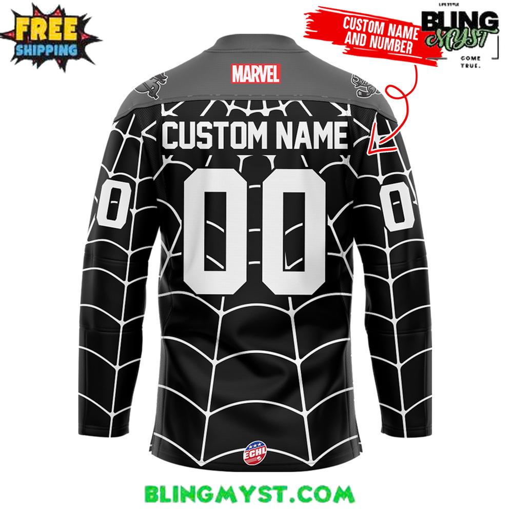 Savannah Ghost Pirates x Spider-Man Marvel Special Edition Hockey Jersey Savannah Ghost Pirates x Spider-Man Marvel Special Edition Hockey Jersey