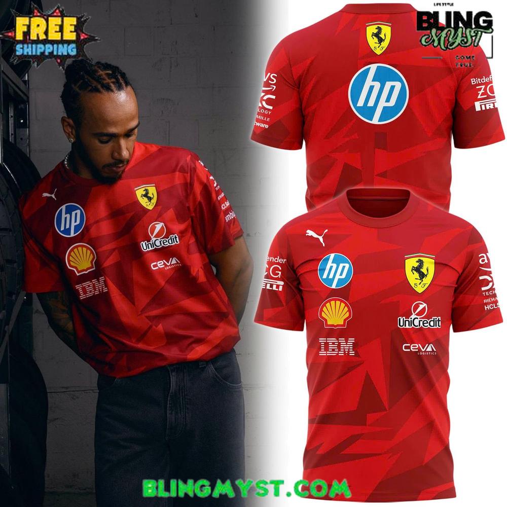 Scuderia Ferrari 2025 Las Vegas Race F1 T-Shirt Scuderia Ferrari 2025 Las Vegas Race F1 T-Shirt