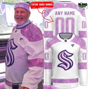 Seattle Kraken Hockey Fights Cancer 2025 Hockey Jersey