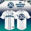 Seattle Mariners 50 Seasons Limited Edition Baseball Jersey 2 Seattle Mariners 50 Seasons Limited Edition Baseball Jersey 3
