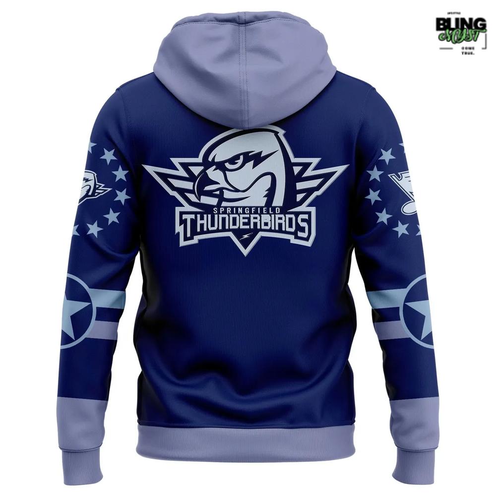 Springfield Thunderbirds 2025 American Veterans Hoodie Springfield Thunderbirds 2025 American Veterans Hoodie