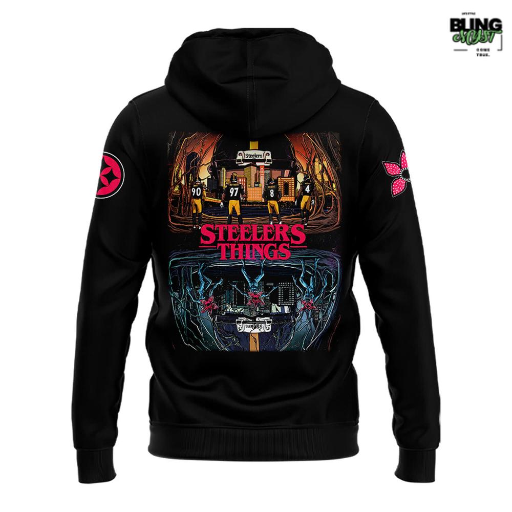Stranger Things x Pittsburgh Steelers Limited Edition Hoodie Stranger Things x Pittsburgh Steelers Limited Edition Hoodie