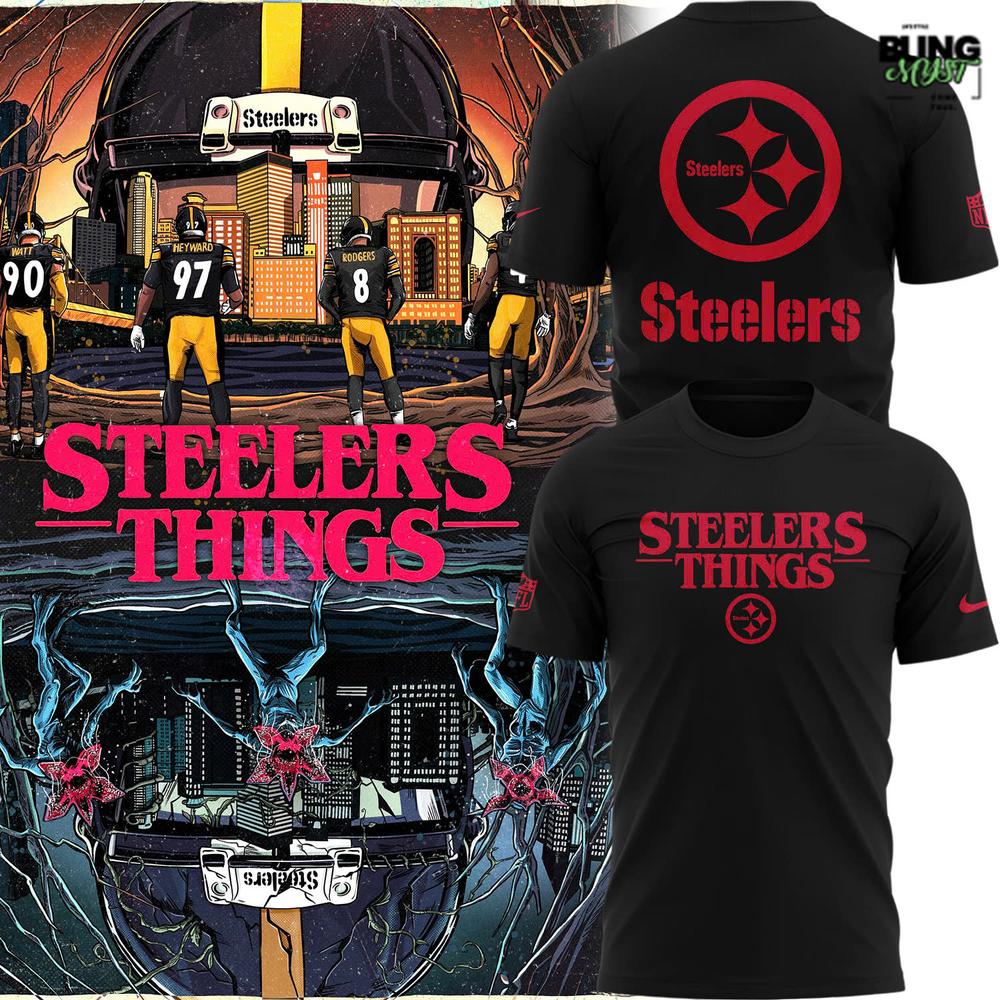 Stranger Things x Pittsburgh Steelers Limited Edition T-Shirt Stranger Things x Pittsburgh Steelers Limited Edition T-Shirt