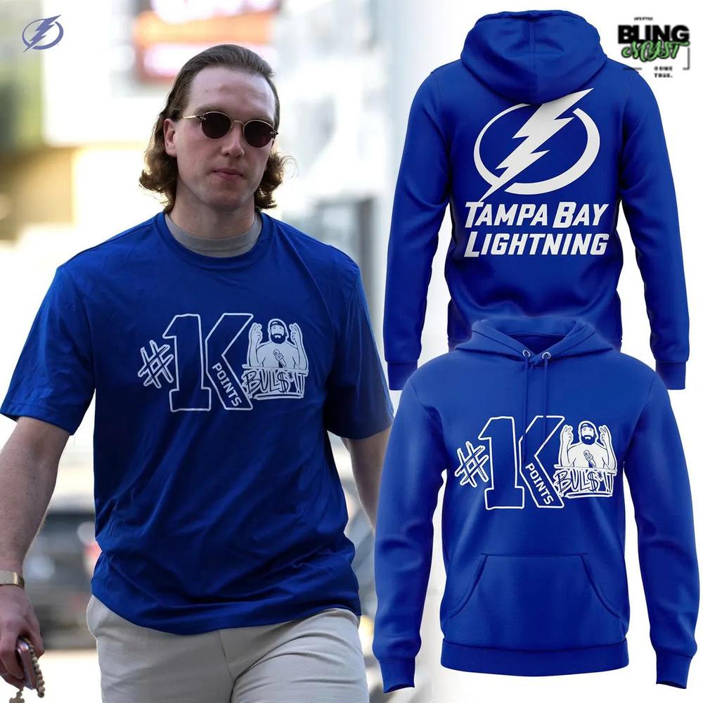 Tampa Bay Lightning 1000 Points Special Edition Hoodie Tampa Bay Lightning 1000 Points Special Edition Hoodie