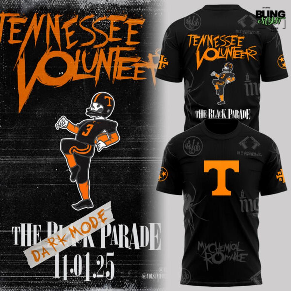 Tennessee Vols x My Chemical Romance “Black Parade” Dark Mode T-Shirt Tennessee Vols x My Chemical Romance “Black Parade” Dark Mode T-Shirt