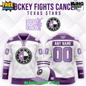 Texas Stars Hockey Fight Cancer Special Edition Hockey Jersey