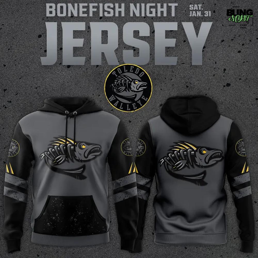Toledo Walleye Bonefish Night Special Edition Hoodie Toledo Walleye Bonefish Night Special Edition Hoodie