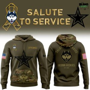 UConn Huskies 2025 Salute to Service Limited Edition Hoodie