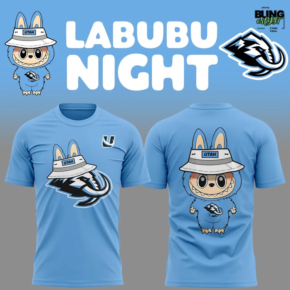 Utah Mammoth Labubu Night Special Edition T-Shirt Utah Mammoth Labubu Night Special Edition T-Shirt