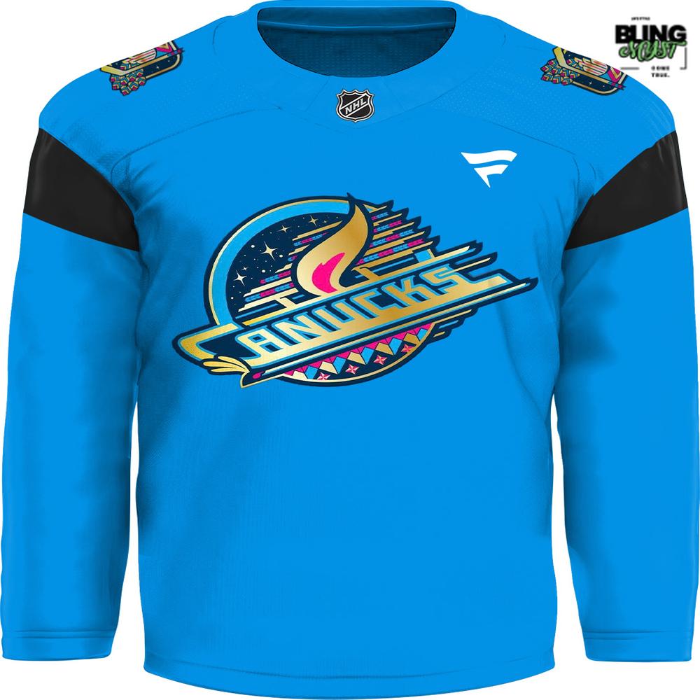 Vancouver Canucks Intense Live At Diwali NHL Hockey Jersey Vancouver Canucks Intense Live At Diwali NHL Hockey Jersey