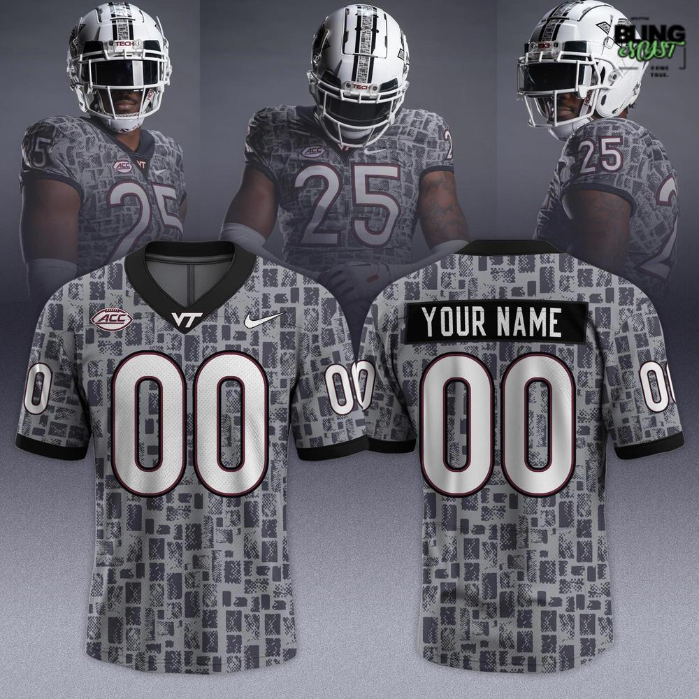 Virginia Tech Hokies Hokie Stone Limited Edition Football Jersey Virginia Tech Hokies Hokie Stone Limited Edition Football Jersey