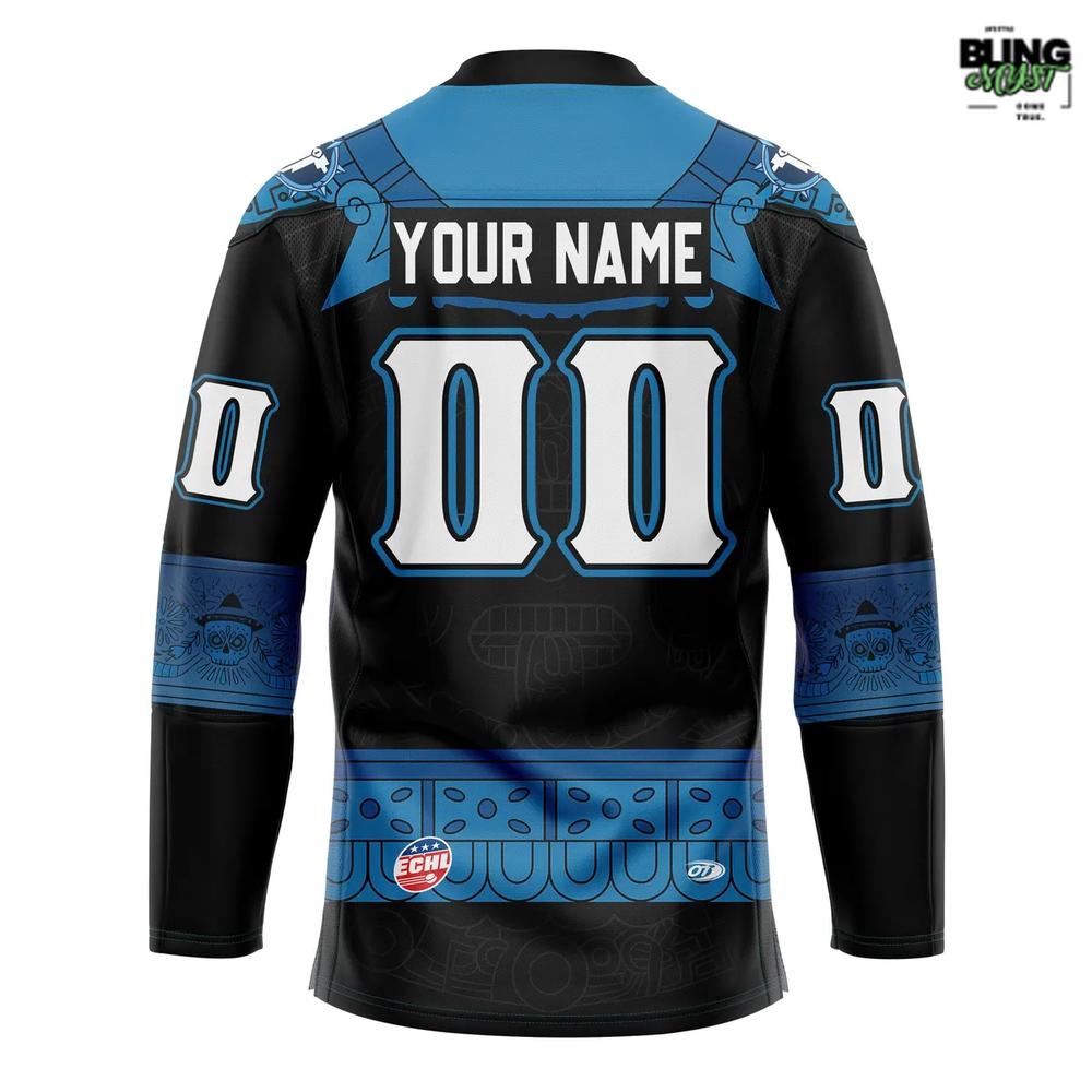 Wichita Thunder 2025 Day of the Dead Hockey Jersey Wichita Thunder 2025 Day of the Dead Hockey Jersey