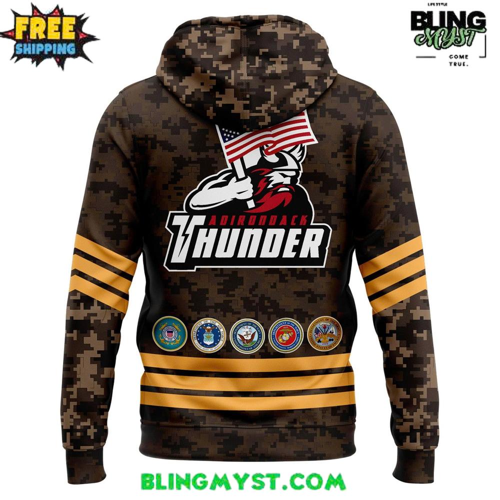 Adirondack Thunder 2025 Military Appreciation Night Hoodie Adirondack Thunder 2025 Military Appreciation Night Hoodie