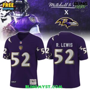 Baltimore Ravens GOLF WANG x Mitchell & Ness Limited Edition Football Jersey