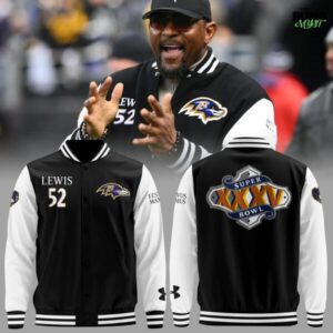 Baltimore Ravens Lewis 52 SuperBowl XXXV Varsity Jacket