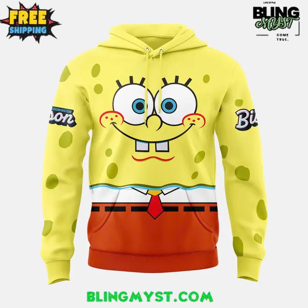 Bloomington Bison x SpongeBob 2025 Hoodie Bloomington Bison x SpongeBob 2025 Hoodie