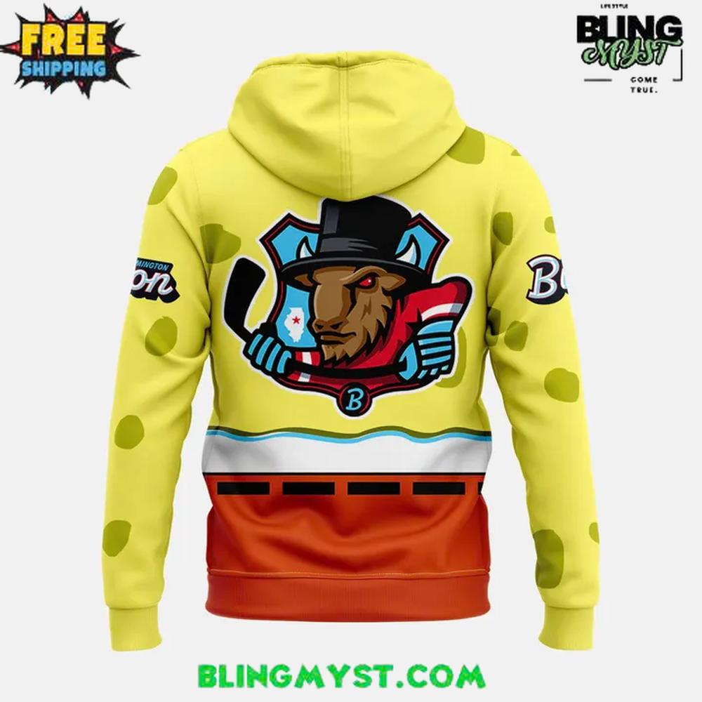 Bloomington Bison x SpongeBob 2025 Hoodie Bloomington Bison x SpongeBob 2025 Hoodie