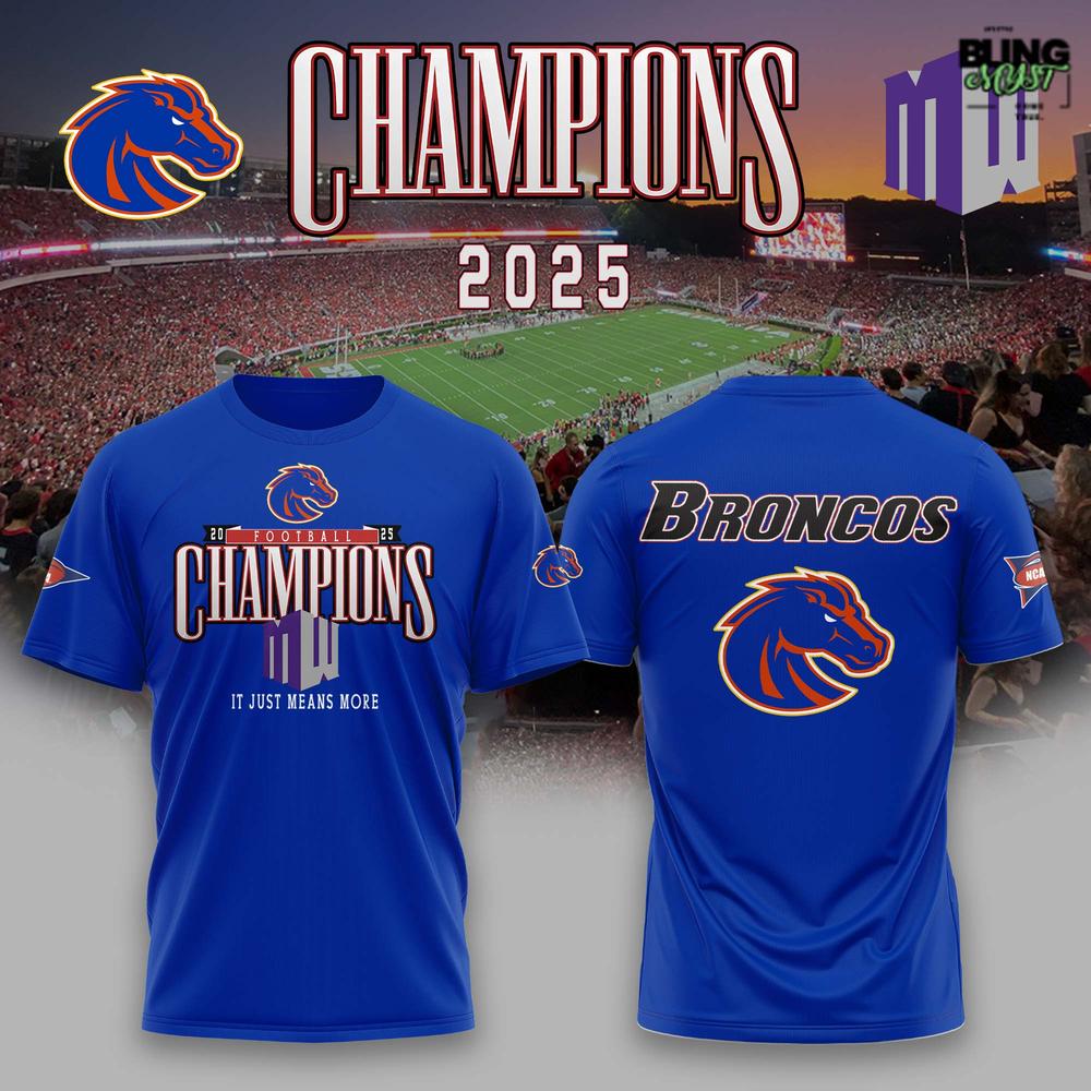 Boise State Broncos 2025 MWC Champions T-Shirt Boise State Broncos 2025 MWC Champions T-Shirt