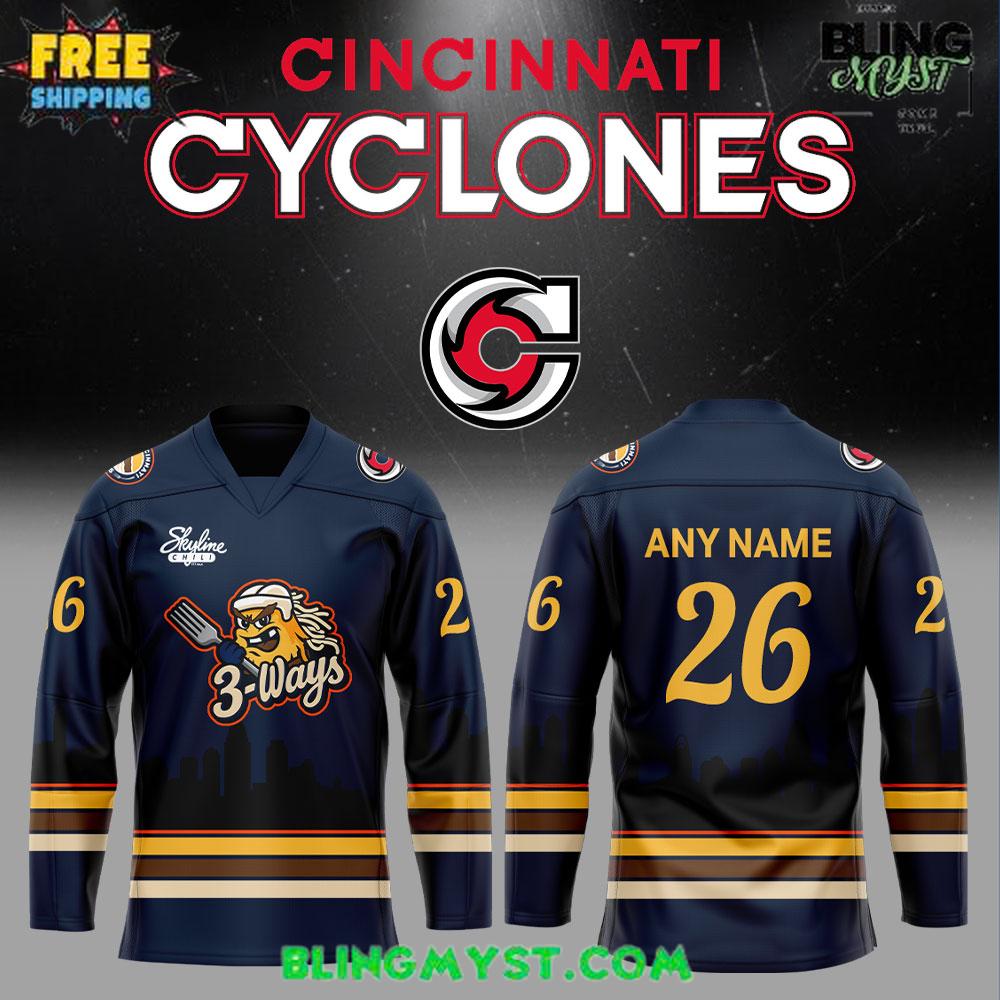 Cincinnati Cyclones 3-Ways 2025–2026 Special Hockey Jersey Cincinnati Cyclones 3-Ways 2025–2026 Special Hockey Jersey