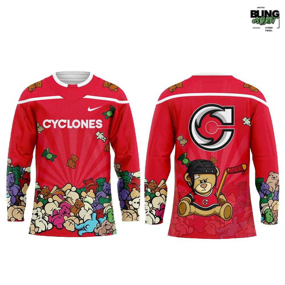 Cincinnati Cyclones Teddy Bear Toss Night Edition Hockey Jersey Cincinnati Cyclones Teddy Bear Toss Night Edition Hockey Jersey