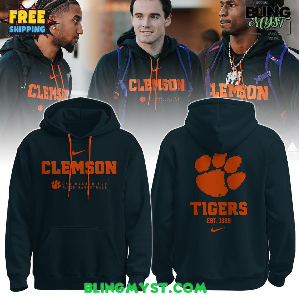 Clemson Tigers Engineered For Tiger Basketball Hoodie Clemson Tigers Engineered For Tiger Basketball Hoodie