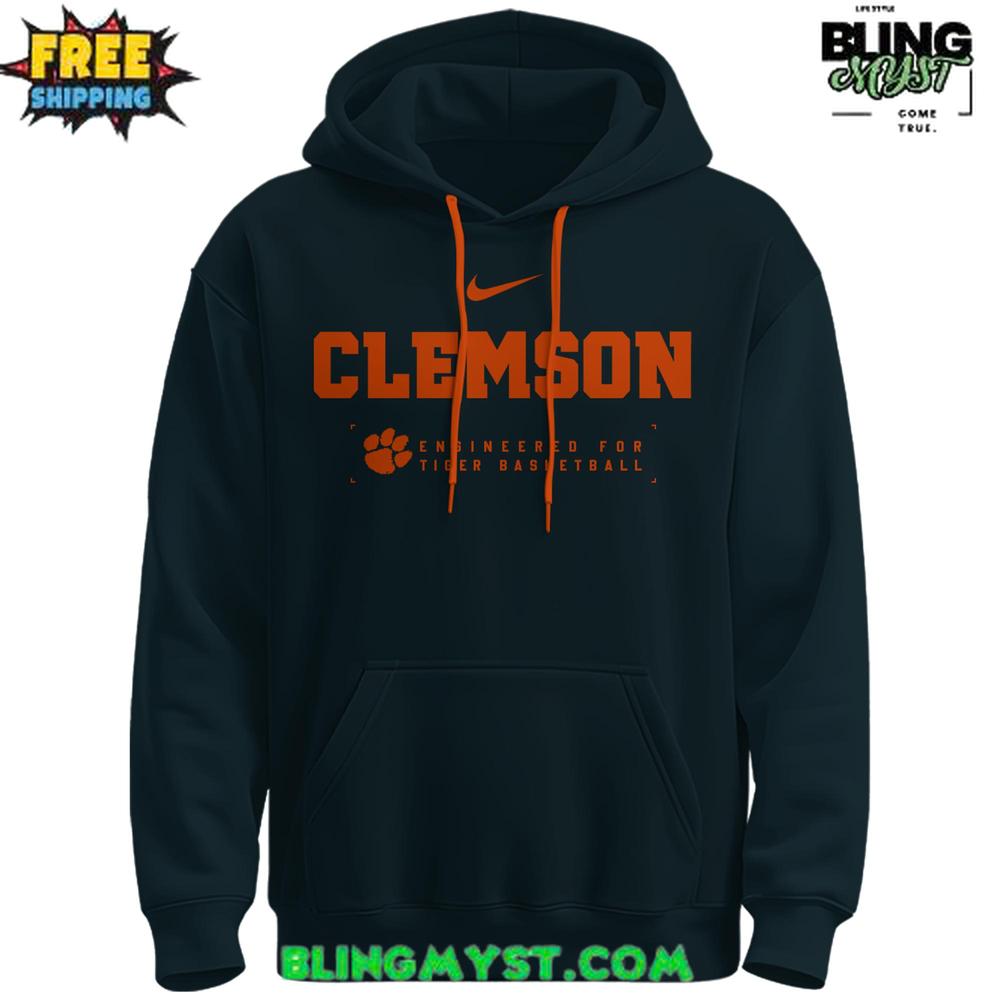 Clemson Tigers Engineered For Tiger Basketball Hoodie Clemson Tigers Engineered For Tiger Basketball Hoodie