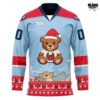 Coachella Valley Firebirds Teddy Bear Toss Christmas Hockey Jersey 1 Coachella Valley Firebirds Teddy Bear Toss Christmas Hockey Jersey 2
