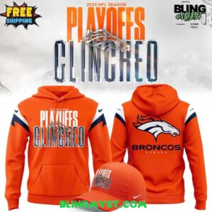 Denver Broncos 2025 NFL Season Playoffs Clinched Hoodie