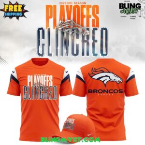Denver Broncos 2025 NFL Season Playoffs Clinched T-Shirt