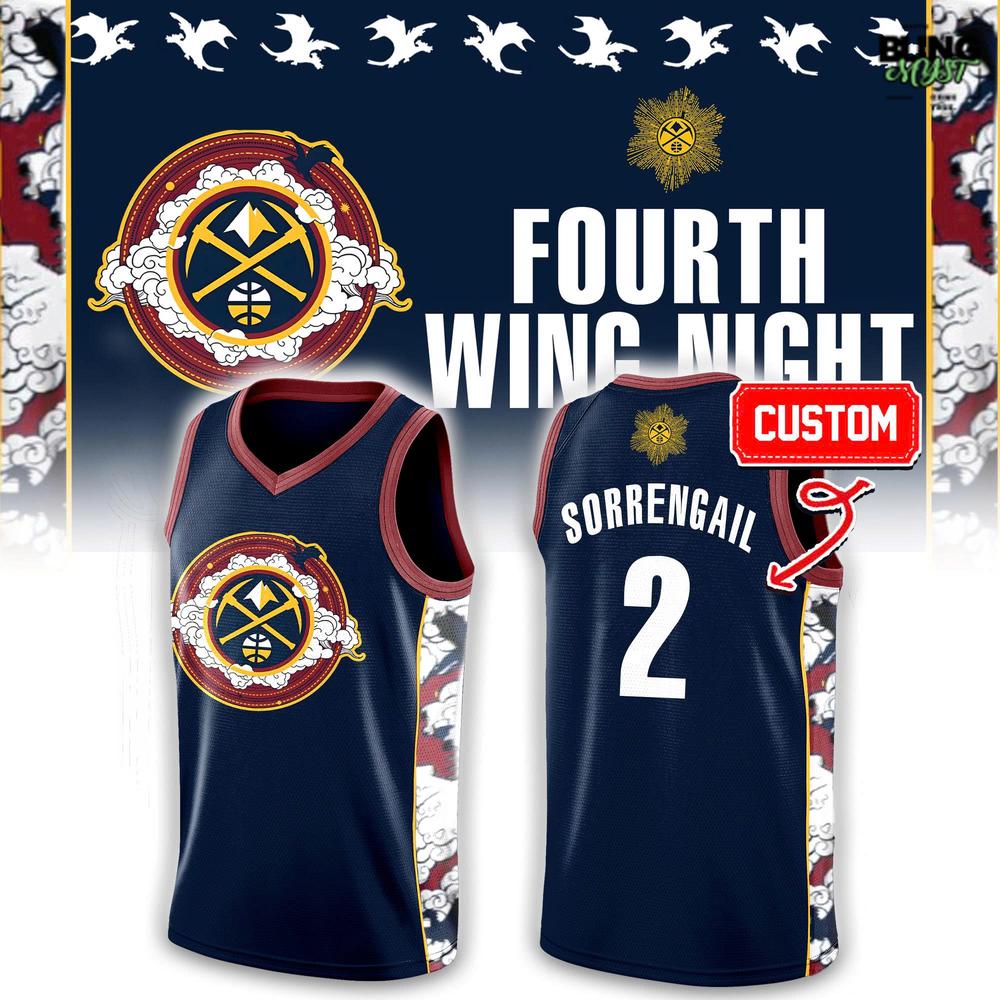 Denver Nuggets Fourth Wing Night Special Edition Basketball Jersey Denver Nuggets Fourth Wing Night Special Edition Basketball Jersey