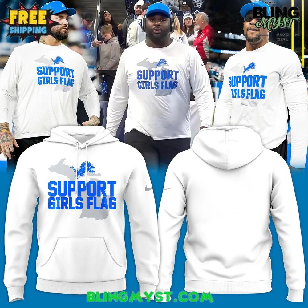 Detroit Lions Support Girls Flag Special Hoodie Detroit Lions Support Girls Flag Special Hoodie