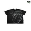 Dirty Coins Rolling Stones Big Logo Print T Shirt Black 1