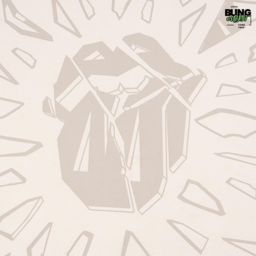 Dirty Coins Rolling Stones Breaking Printed T-Shirt Cream Dirty Coins Rolling Stones Breaking Printed T-Shirt Cream