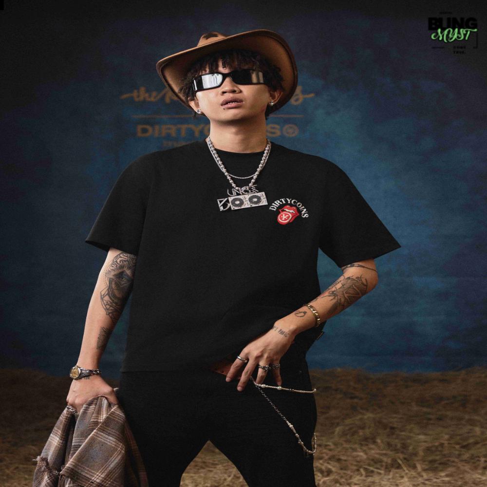 Dirty Coins Rolling Stones International T-Shirt Black Dirty Coins Rolling Stones International T-Shirt Black