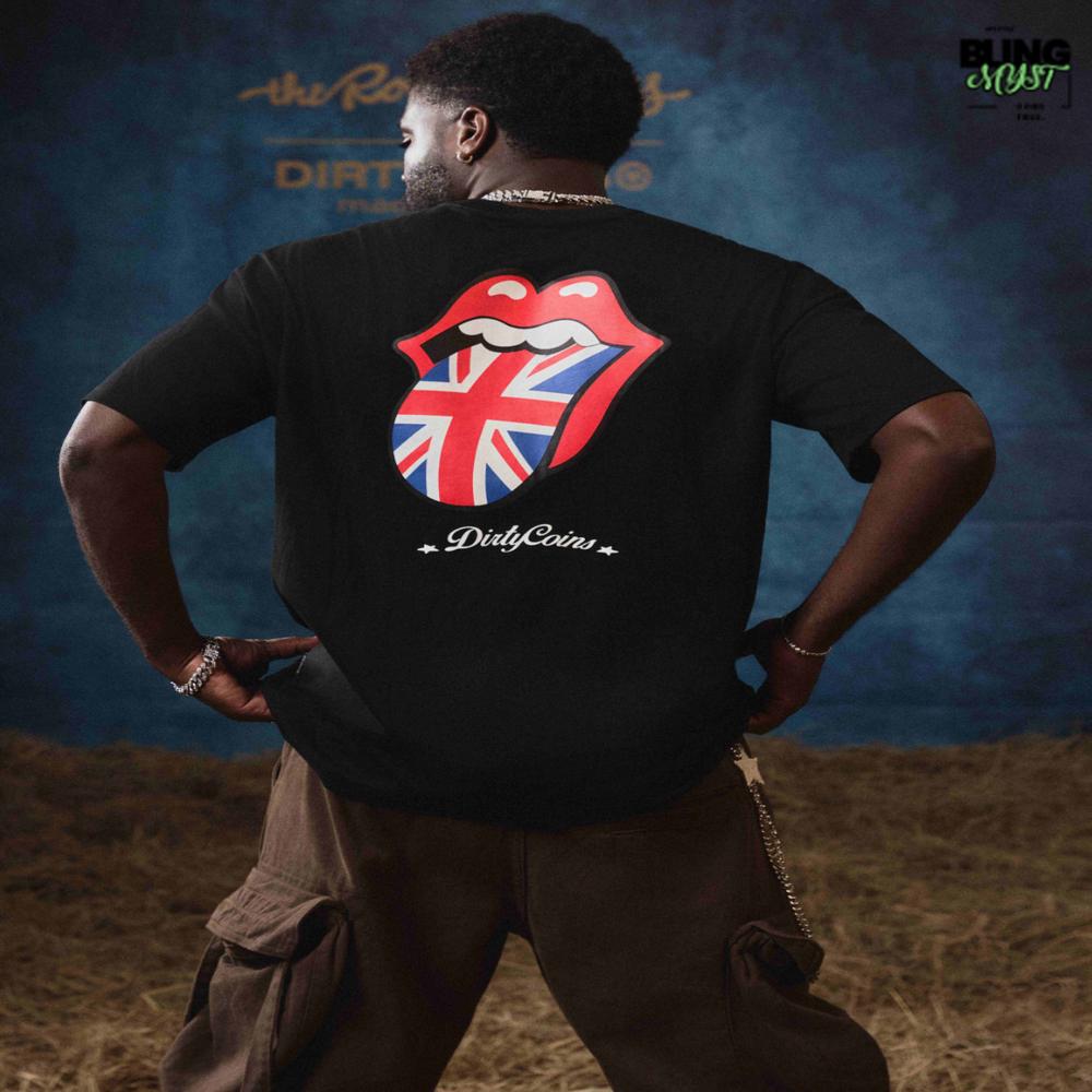 Dirty Coins Rolling Stones UK Logo T-Shirt Dirty Coins Rolling Stones UK Logo T-Shirt