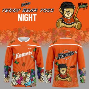 Fort Wayne Komets Teddy Bear Toss Night Edition Hockey Jersey