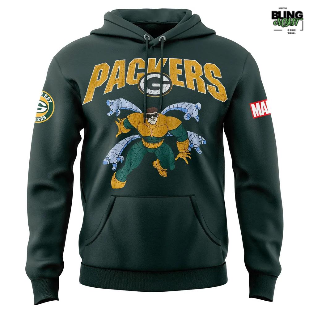 Green Bay Packers x Marvel’s Doctor Octopus Hoodie Green Bay Packers x Marvel’s Doctor Octopus Hoodie